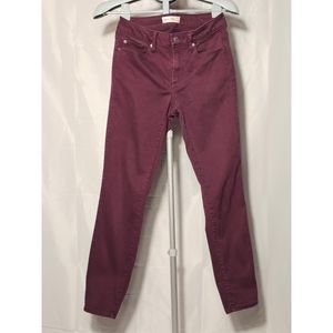 Gap Curvy True Skinny Maroon Jeans